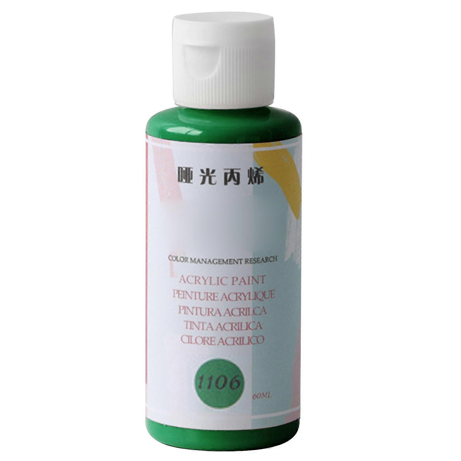 Practical 60ML Acrylic Paint Assorted Matte Colors Watercolor Rich Pigments Non Fading for Artist Hobby Painter Chilren Green