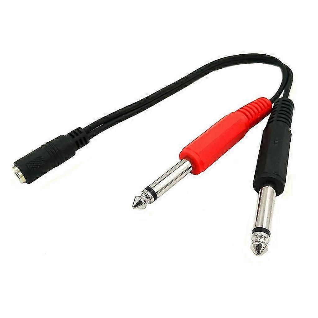 3.5mm To 2 Jack 6.5 Mono Adapter Cable Audio Cable 2x6.35mm Adapter Cable