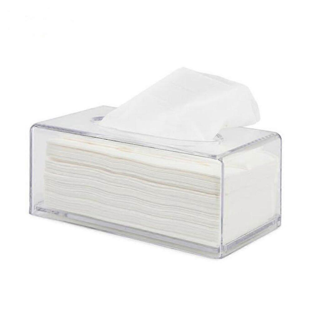 Transparent Acrylic Tissue Box for Bathroom, Office, Kitchen - Clear Design, Modern Style, Durable Material, Compact Size