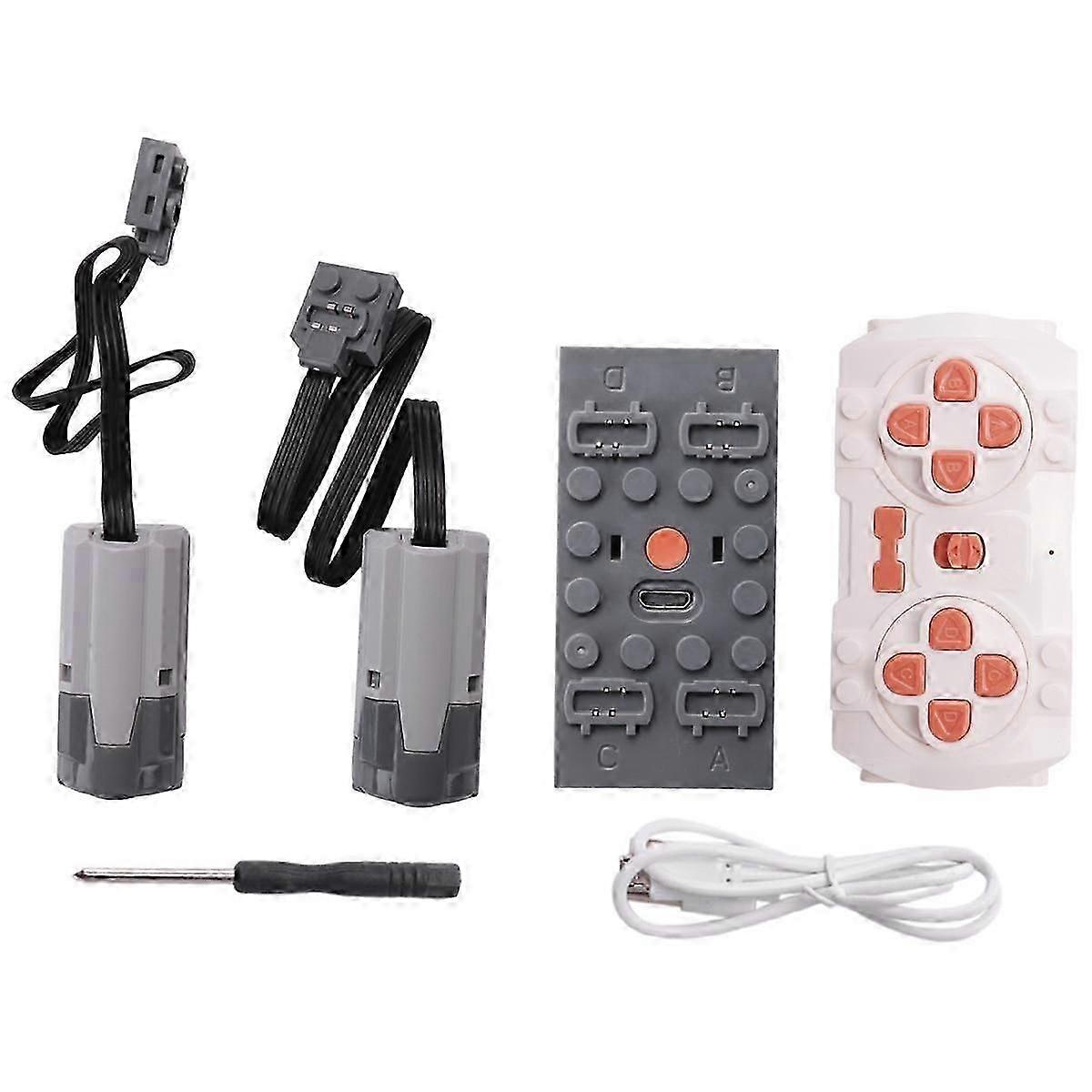 1Set Power Function Motor App Remote Control Programming 2 Meduim Moter Set DIY Block for Children