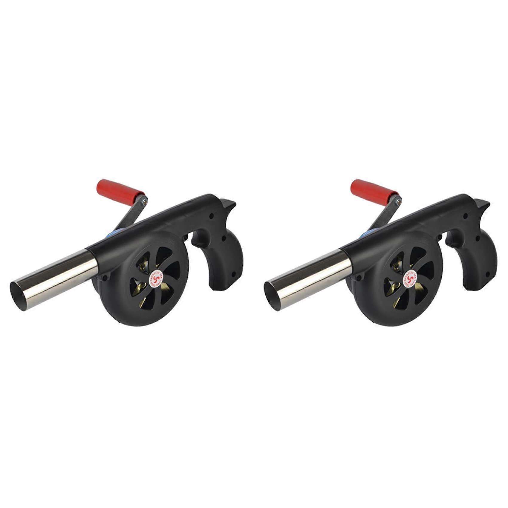2X Outdoor Hand-Cranked Combustion Blower for Picnic Camping