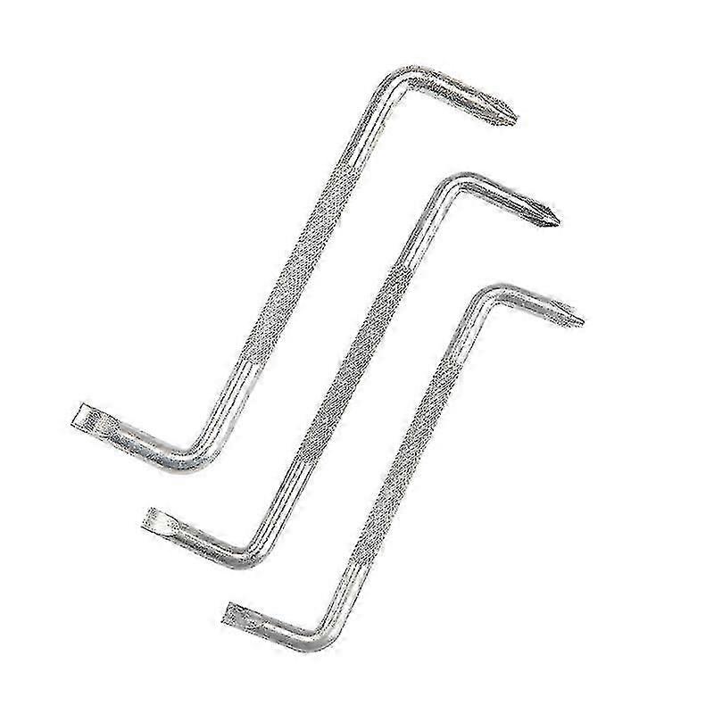 Angled screwdriver set - flat/cruciform - 3 pieces