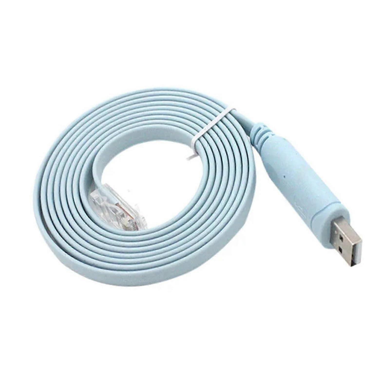 1Pcs USB to RS232 Serial to RJ45 CAT5 Console Adapter Cable Cord for Routers