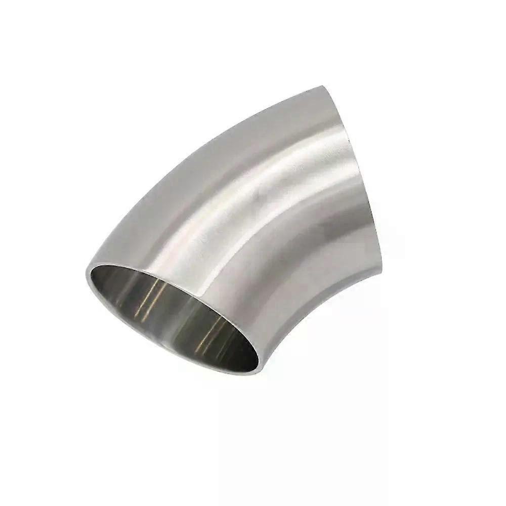 1.5 سميكة 51 مم 63 مم 76 مم OD اللحام التناكبي الصحي 45 درجة أنبوب ثني الكوع 304 الفولاذ المقاوم للصدأ أنبوب عادم السيارة كاتم الصوت الأنابيب الملحومة