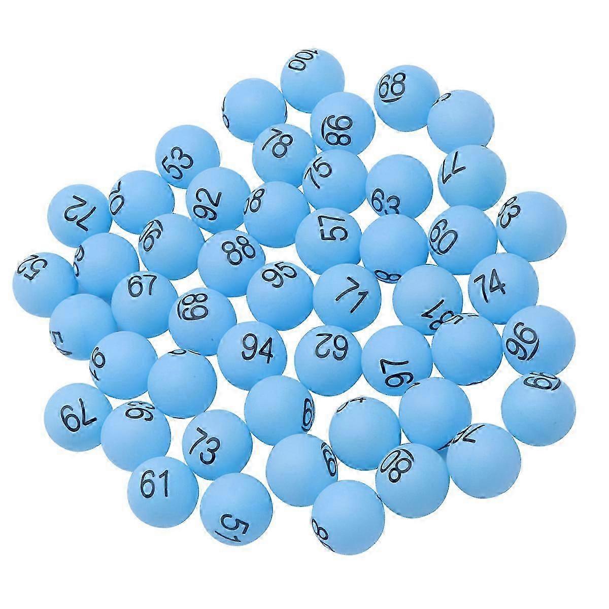 100 Pcs 4cm PP Table Tennis Balls Printed Pong Balls With Number for Game Party Decoration (Blue)
