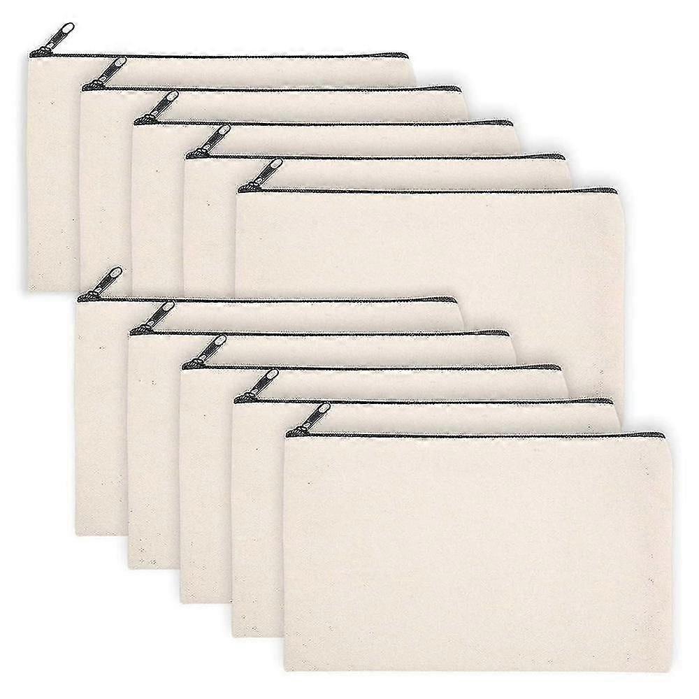 10 حزمة فارغة دي كرافت حقيبة قماش قلم رصاص القضية فارغة أكياس ماكياج - قماش قلم رصاص الحقيبة السائبة قماش حقيبة مستحضرات التجميل متعددة