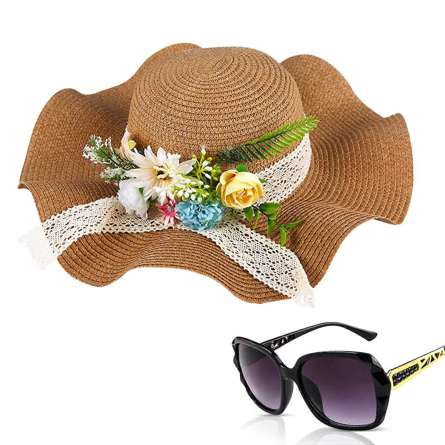 Summer sun protection straw hat Foldable beach hat UV protection essentials stylish