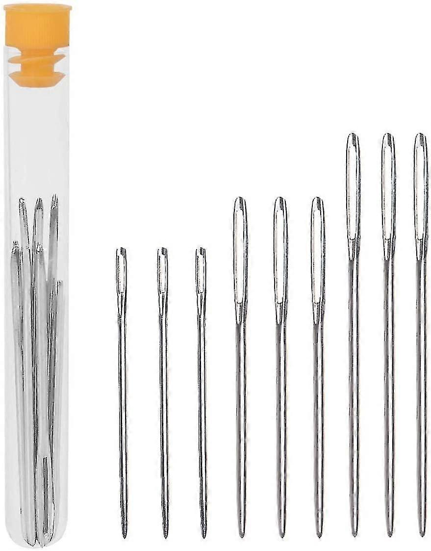 Sl أنبوب كبير مع إبر التطريز 9 قطع