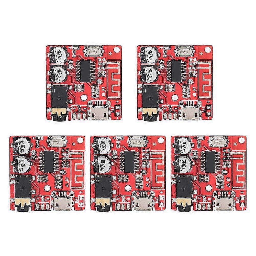 5PCS DIY Bluetooth 5.0 Receiver Board Lossless Decoder Board Wireless Stereo Music Module,Speaker Am