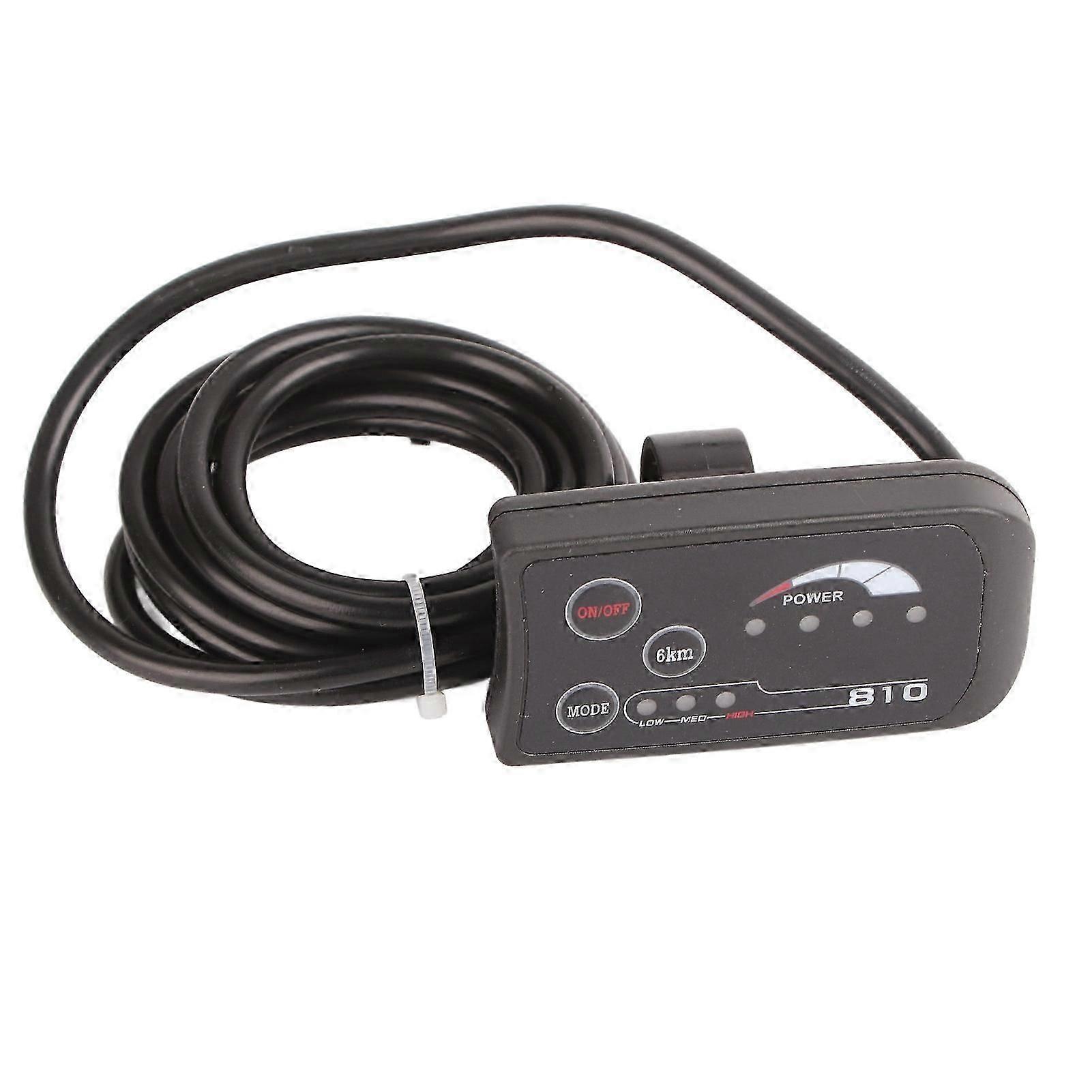 Electric Bicycle 810 LED Display With 5 Wire Cable Control Panel