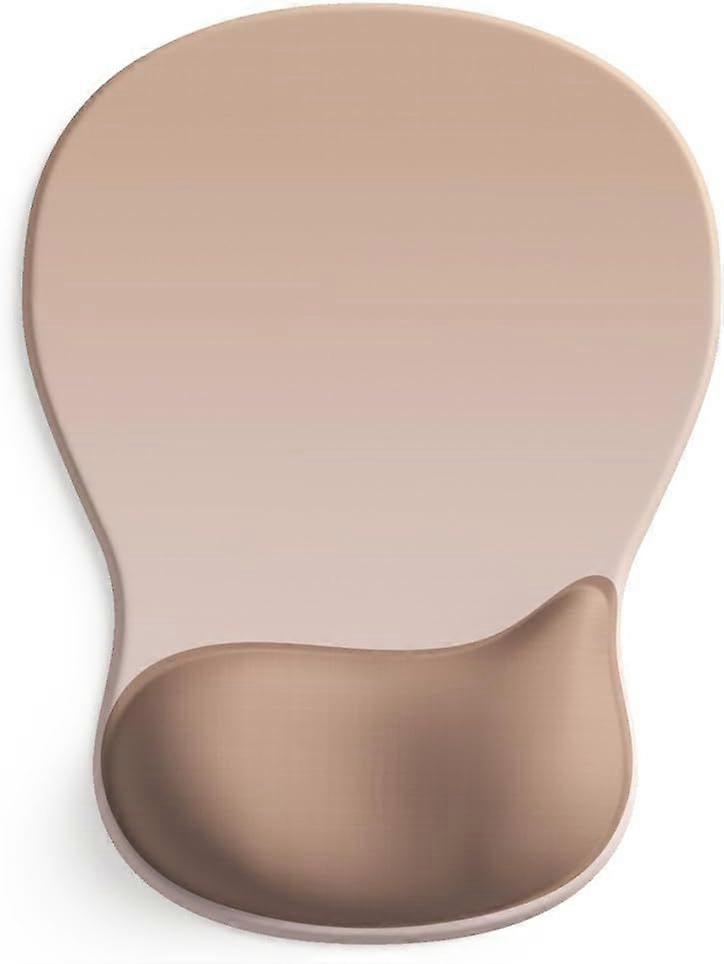 Non-slip memory foam mouse pad with Gel wrist rest (Brown)