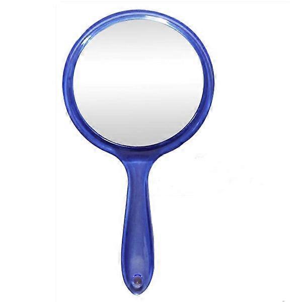 Barsinfi Stylish plastic handle double-sided mirror blue