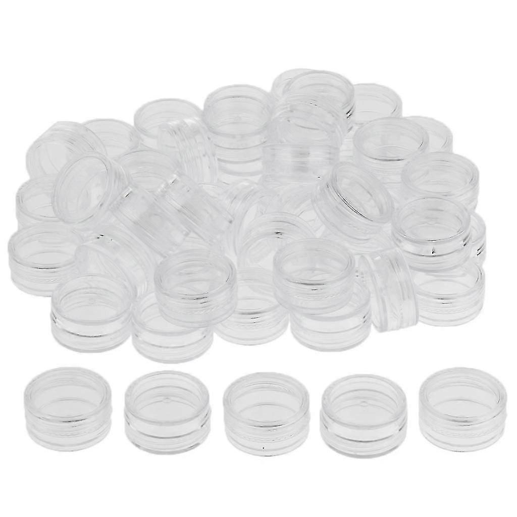 50 Pieces Small Empty Sample Containers with Lids Cosmetic Jars - BPA Free, 2g /