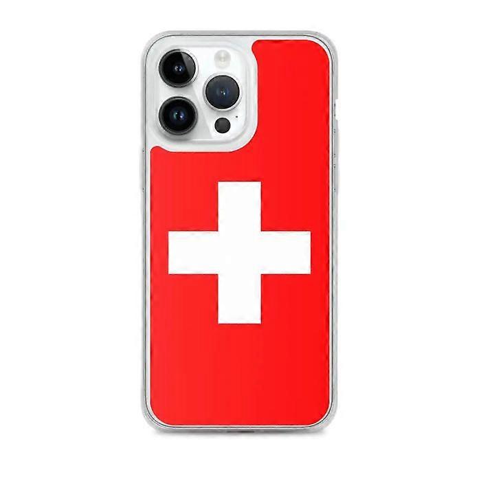 iPhone Case - Multicolored - Swiss Flag - Flexible - Transparent Plastic - iPhone 14 Pro Max