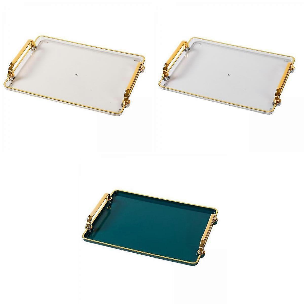 3Pcs Serving Tray With Handles Coffee Table Tray For Countertop Breakfast