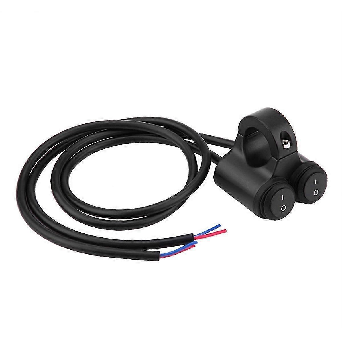 22mm Universal Motorcycle Handlebar Headlight Brake Fog Lights Horn Dual Control Button Switch C