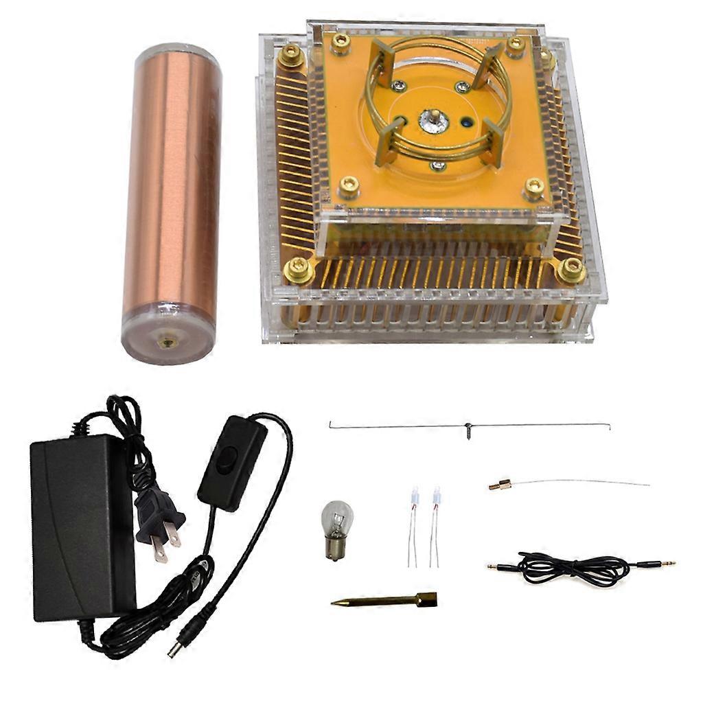 Coil Acrylic Arc Plasma Loudspeaker Wireless Transmission Experiment DIY Kit Mini Music Coil Plasma Speaker