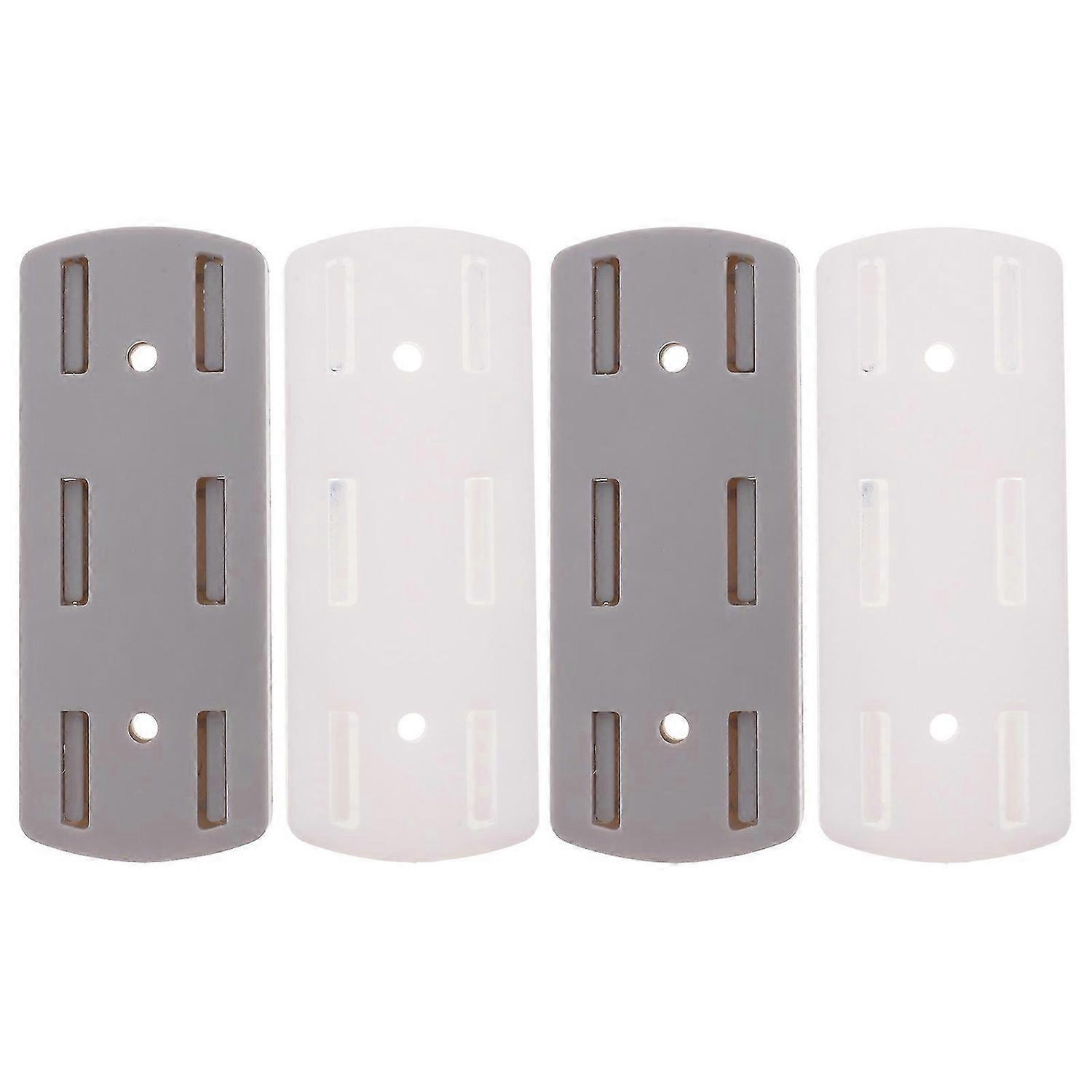 2 Pair Wall Mounted Hooks Patch Panel Hanger Socket Fixer Power Strip Holder Socket Holder