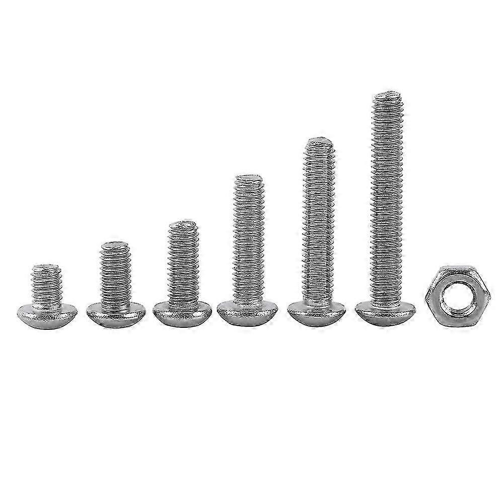 Stainless Steel M3 Hex Socket Button Head Fastener Kit with Storage Box (230 Pieces)