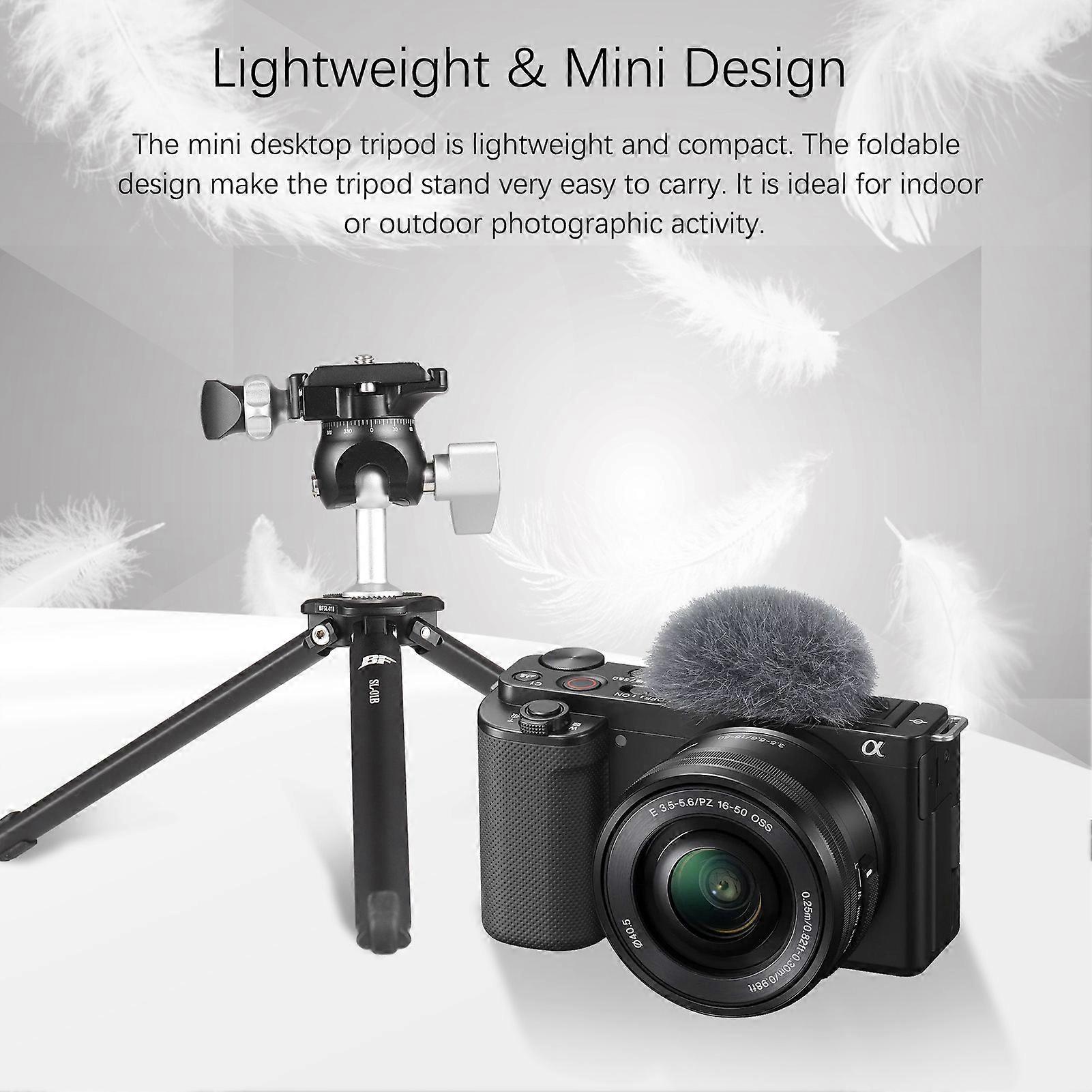 Compact and Portable Tripod Stand with 360° Ball Head for Cameras and Phones - Secure & Versatile