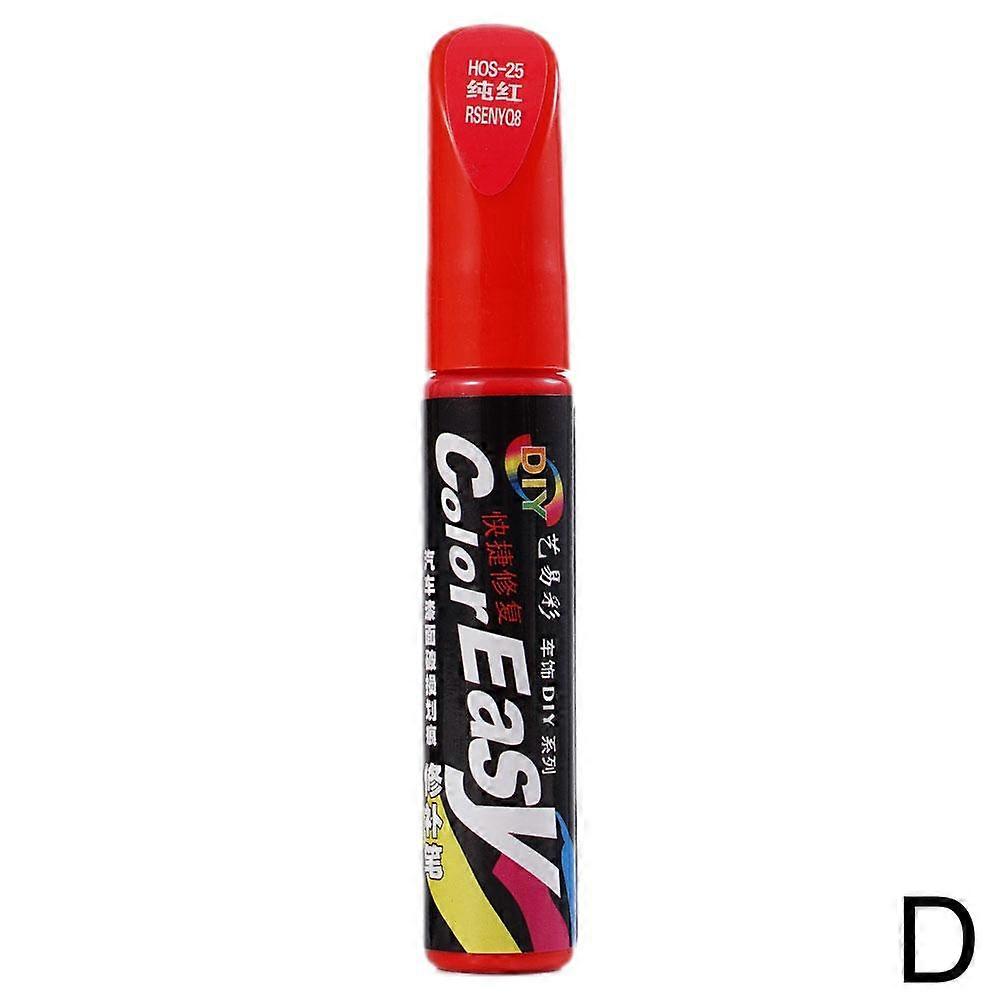 Rød (D) $ Bil touch-up pen ridse reparation sort hvid bilmaling bilmaling ridsefjernelse reparation reparation maling reparation artefakt dedikeret