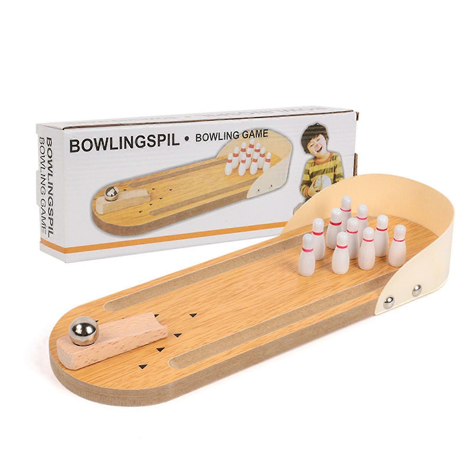 2025 Parent-Child Interactive Mini Bowling Game - Wooden Desktop Toy