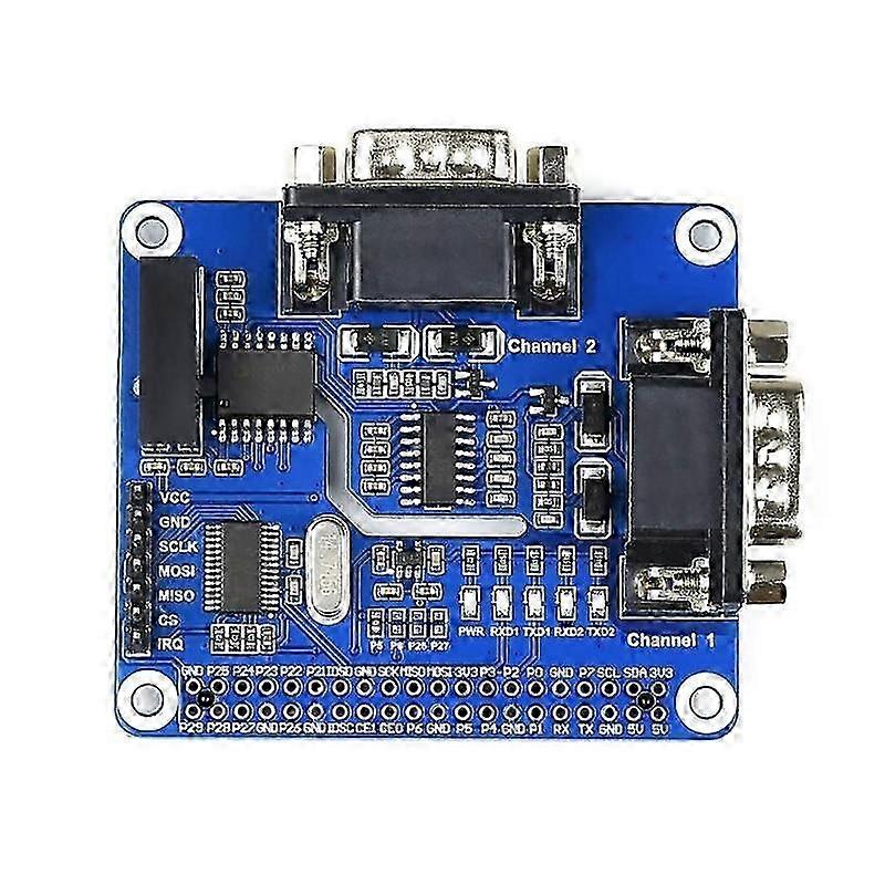 2-Channel Isolated RS232 Expansion HAT for Adopts the SC16IS752+SP3232 Solution