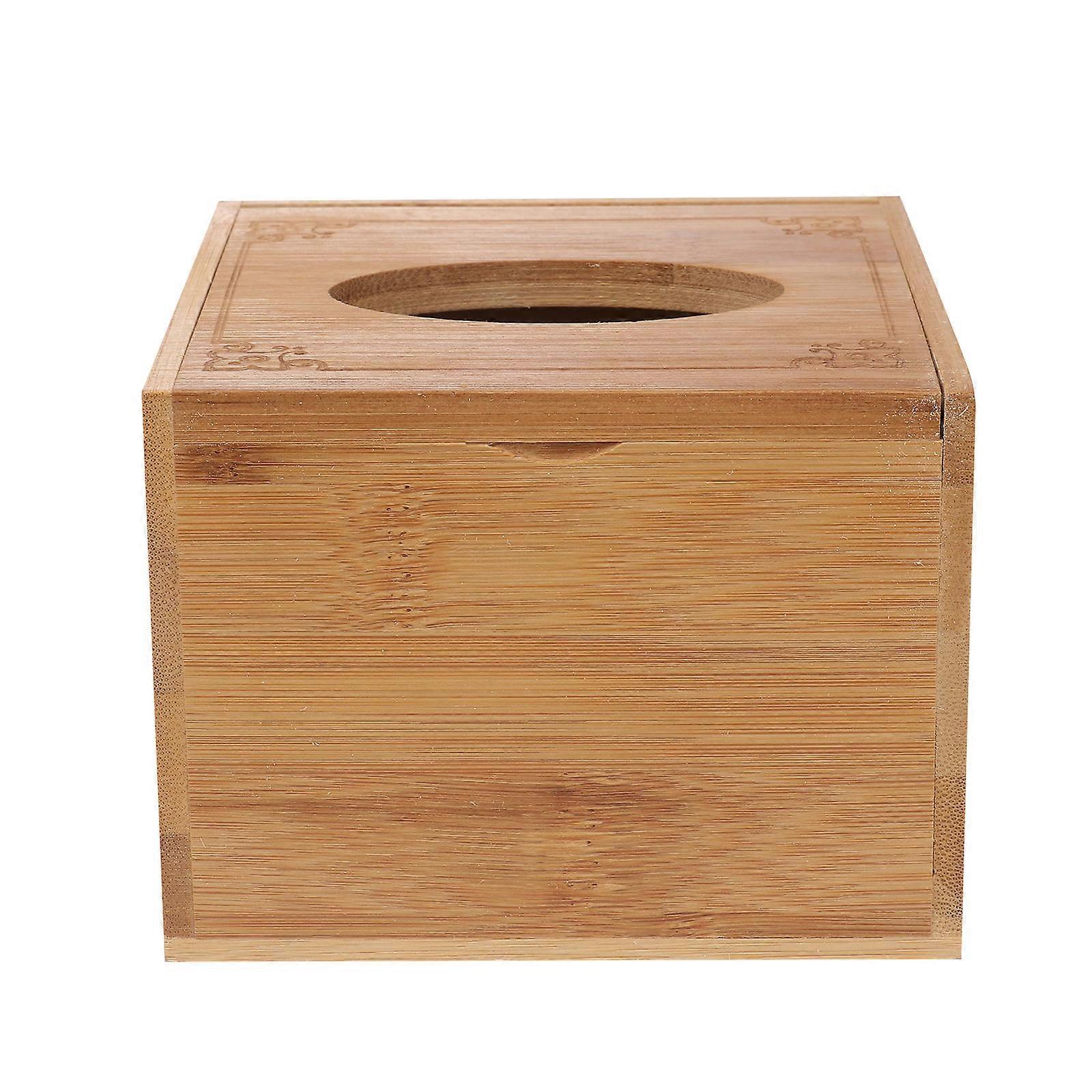 Square Bamboo Covers, Practical and Aesthetic Tissue Box for Home Decor