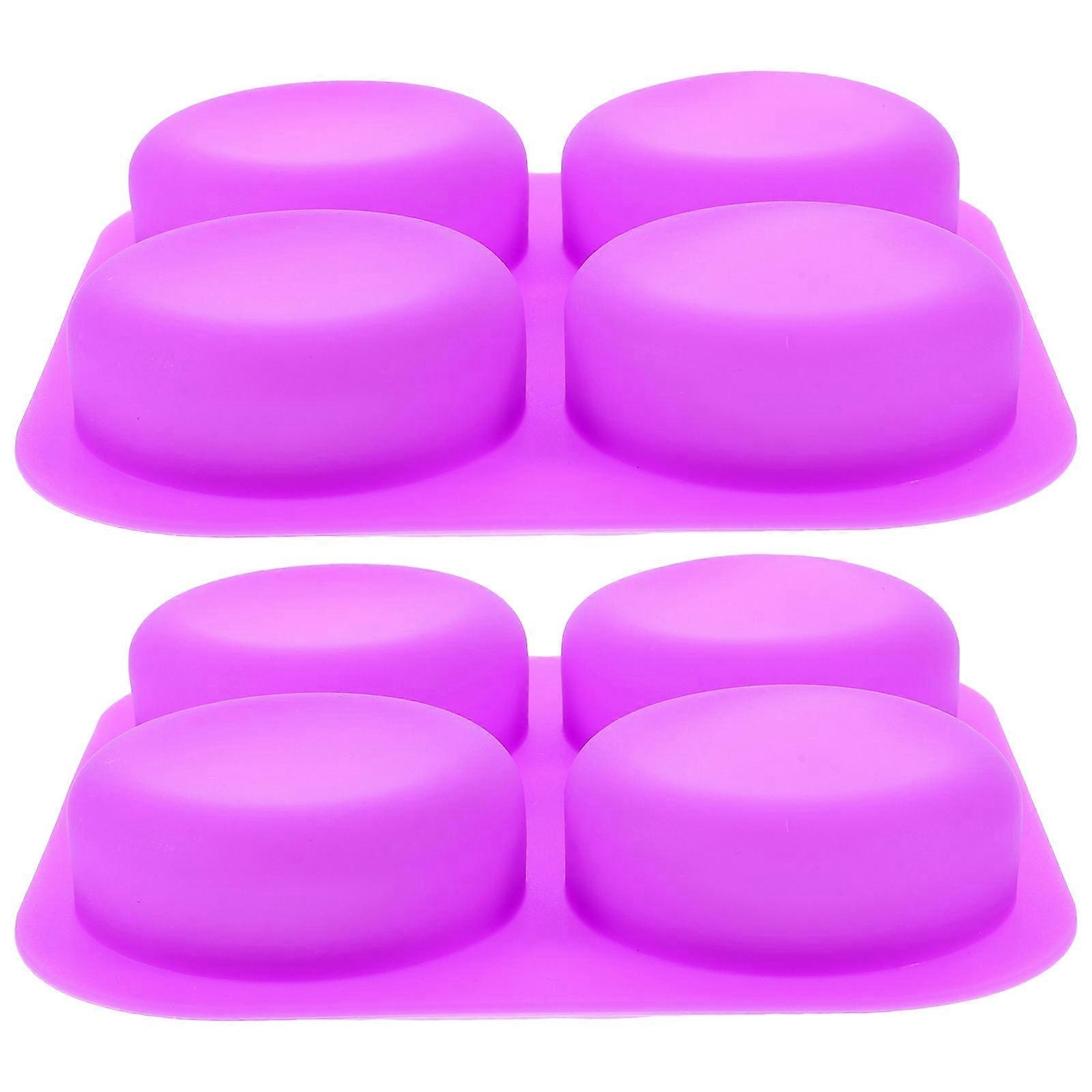 Purple Silicone Soap Molds for DIY Use Safe and Practical Design 2pcs