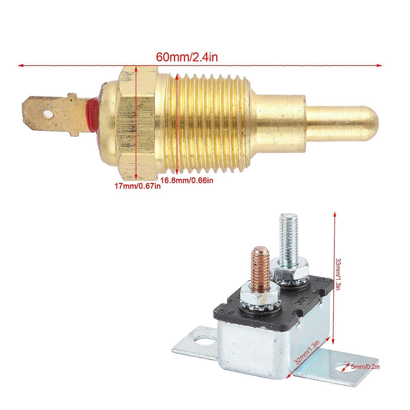 Radiator Cooling Fan Relay Kit Thermostat Temperature Switch Automobile Mounting Accessory