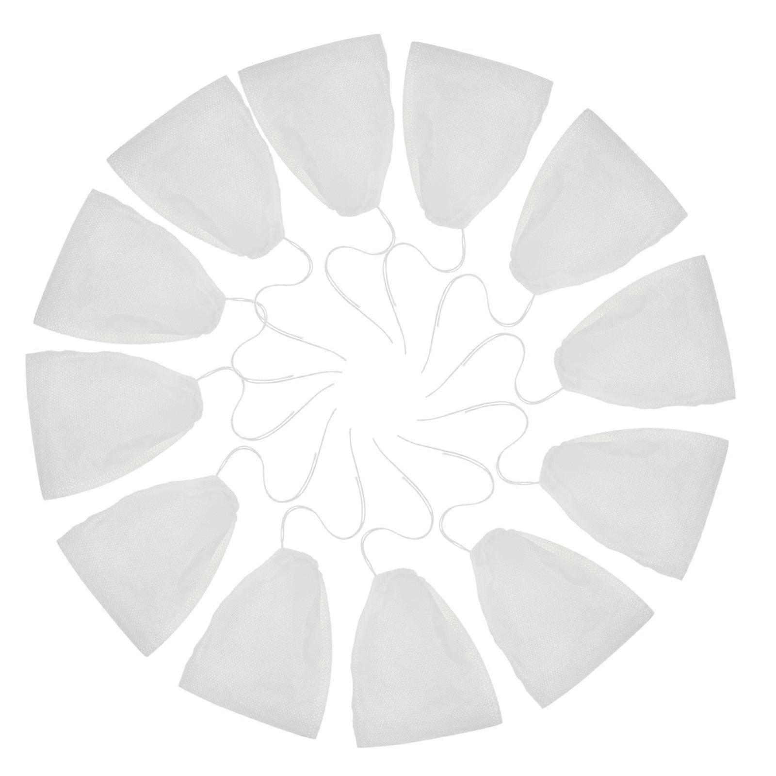 100pcs Reusable Muslin Drawstring Spice Bags, Fine Mesh Filter for Cooking, Loose Tea, Soup Straining, Empty Tea Bags for Brewing and Food Preparation