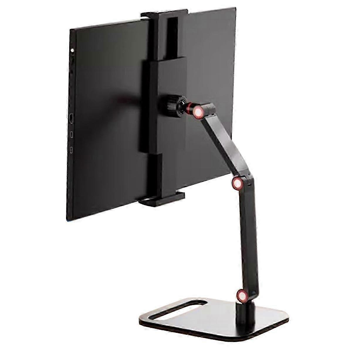 Portable Monitor Holder Tablet Stand Adjustable Portable Monitor Desktop Clamp StandBlack SZRH