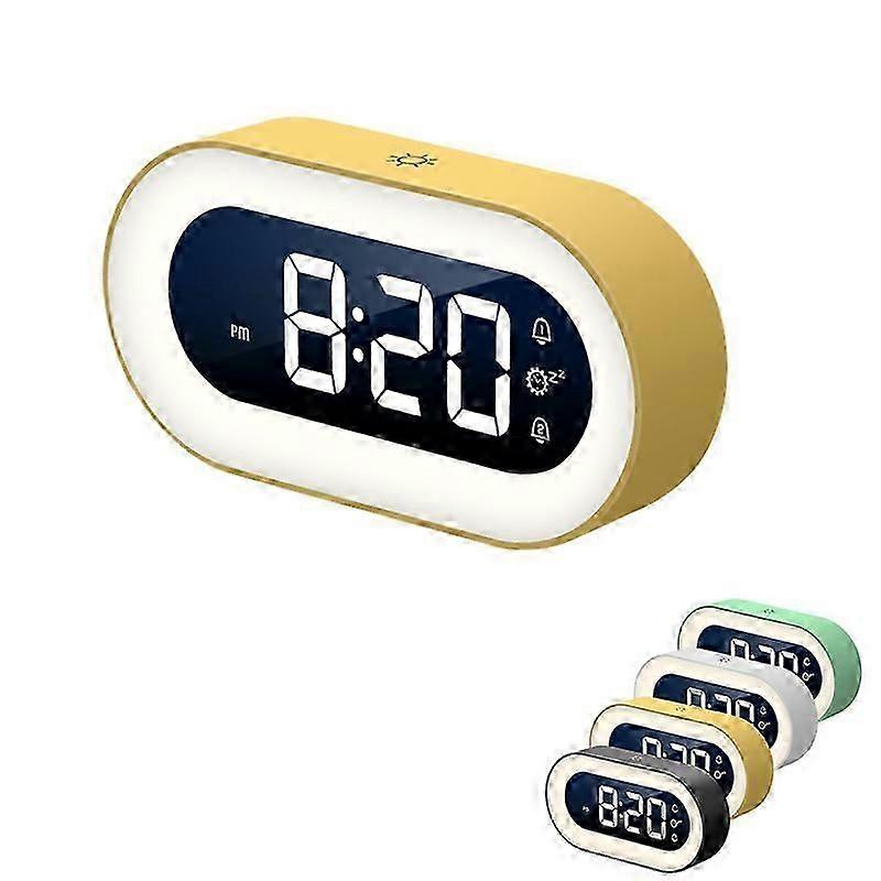 Digital LED Large Display Alarm Clock USB/Battery Operated Mirror Face Design