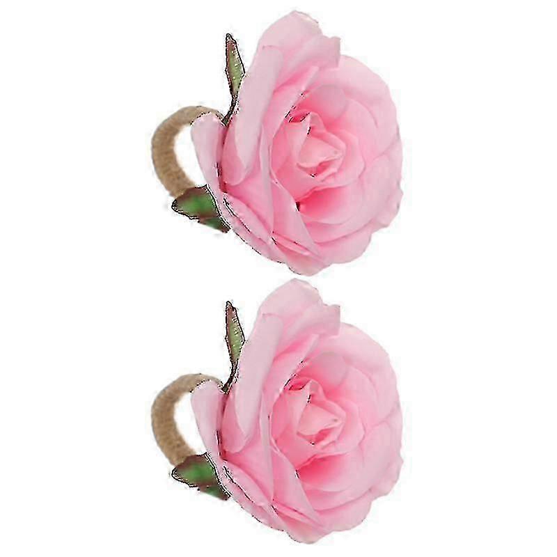 2pcs Blume Form Serviette Schnallen Dekorative Serviette Ringe Geschirr Zubehör