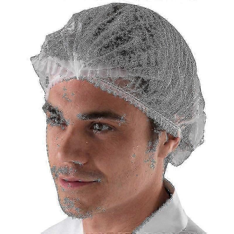 100pcs Dust Cap Head Cover Disposable Non-woven Cap Mesh Strip Cap