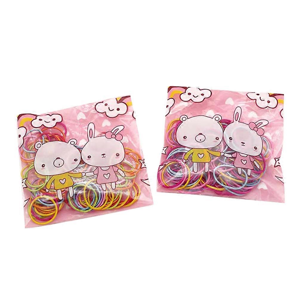 Elastic Hair Ties for Girls Fabrics Material Ponytail Holder for Almost Occasions 200Pcs
