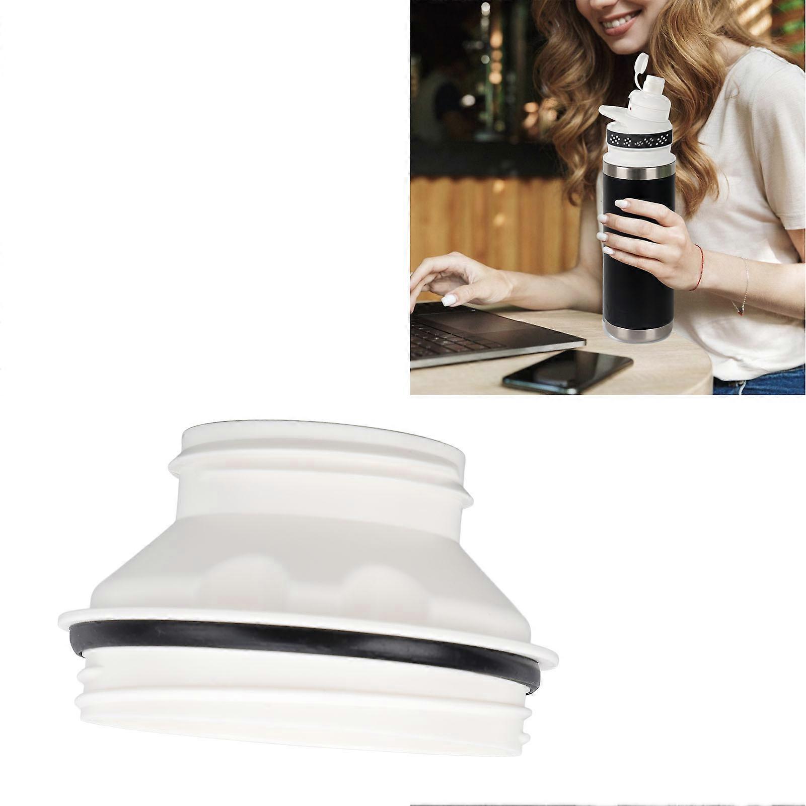 محول زجاجة ماء لأكواب ستانلي سهلة التنظيف قابلة لإعادة الاستخدام محول غطاء البهلوان أبيض 