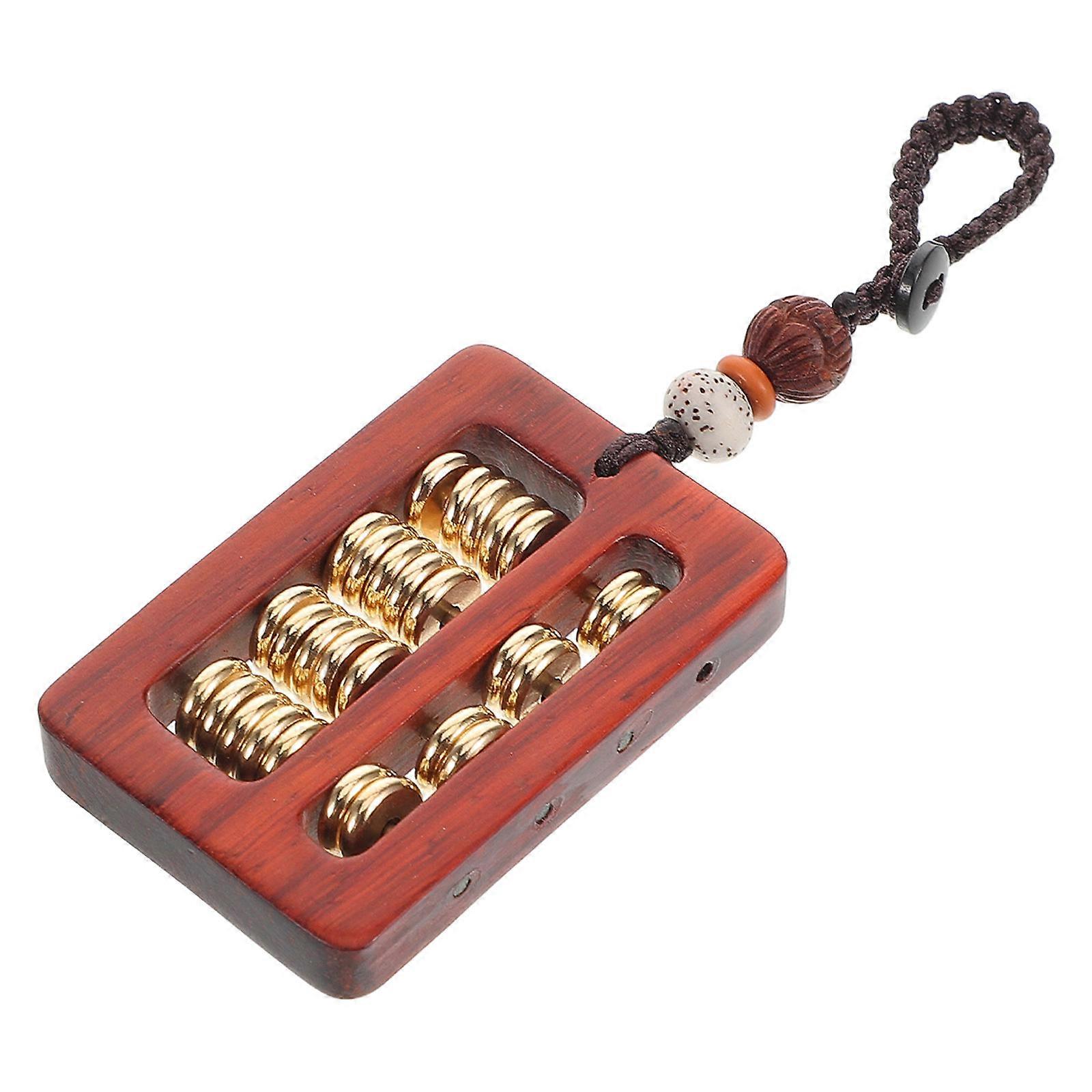 Handmade Sandalwood Abacus Keychain Durable Bag Charm Multifunctional Lucky Keyring for Keys Handbags Desktop Accessories