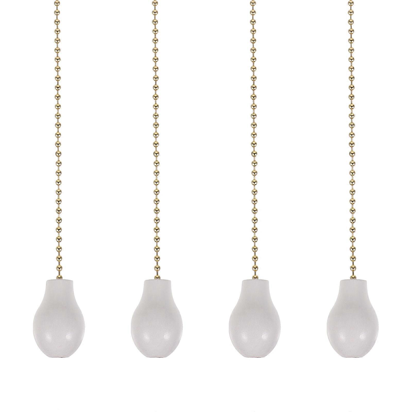Light Pull Chain Elegant And Simple Wooden Fan Pulling Chains Gourd Shape 12 Inch 4Pcs