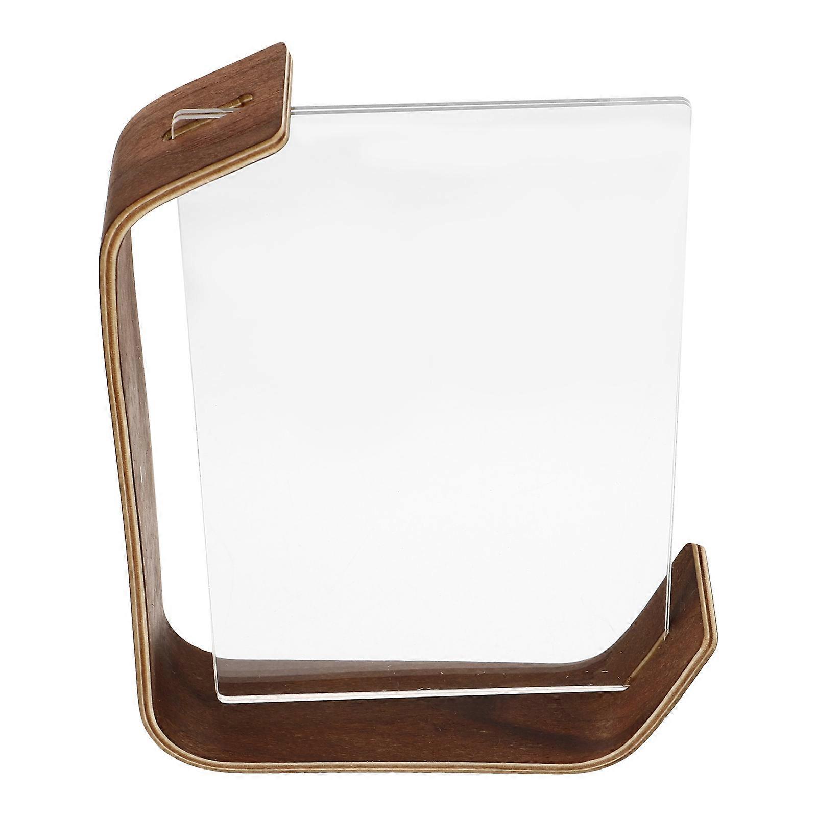 Clear Photo Frame Display Frame Black Walnut Wood Photo Storage Home Use Rectangular 6.5 4.9 1.4in 1Pcs