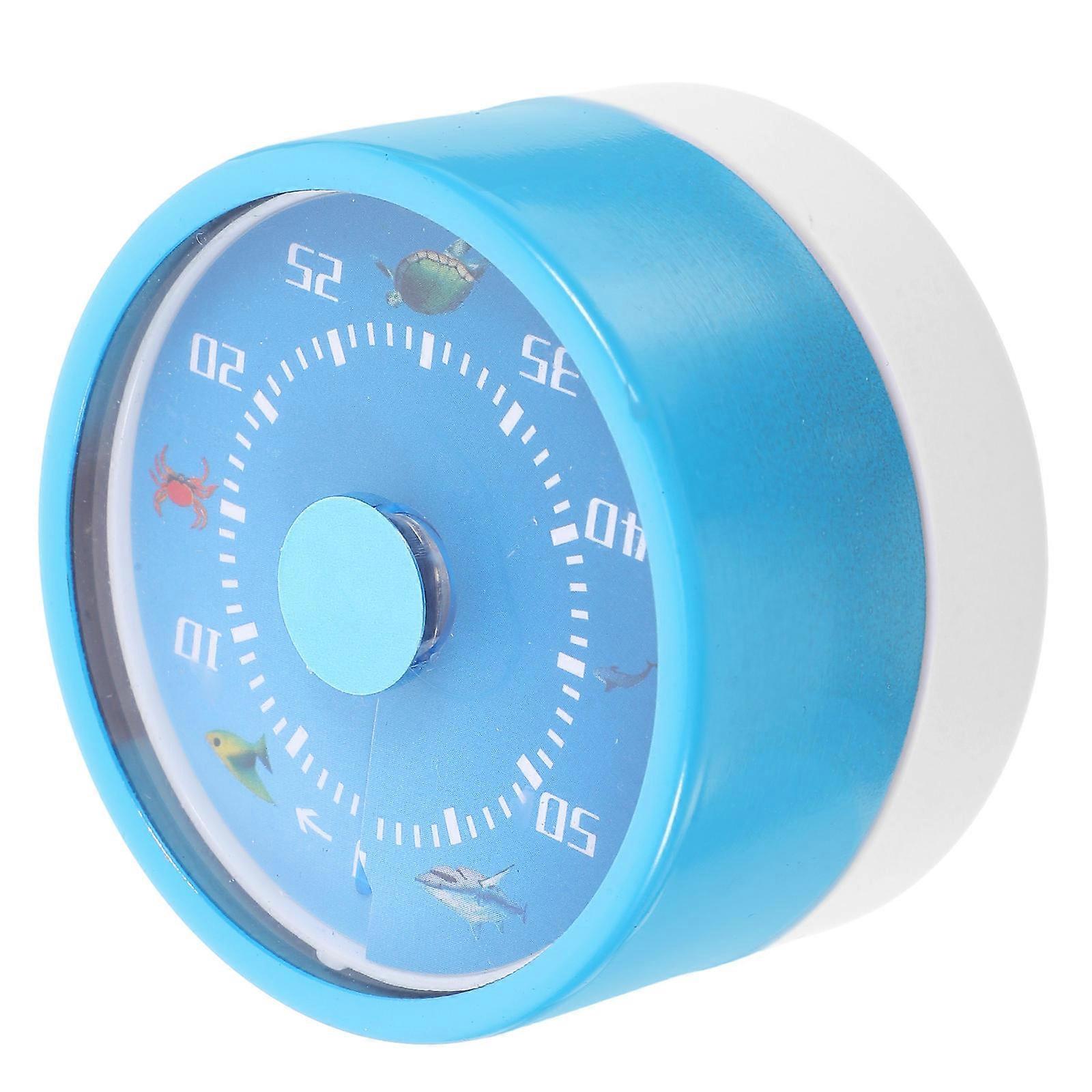 Mechanical Kitchen Timer For Cooking Learning Baking Exercise Home Use Round Shape Blue 5.80X5.80X3.50CM Visual Timer 1Pcs