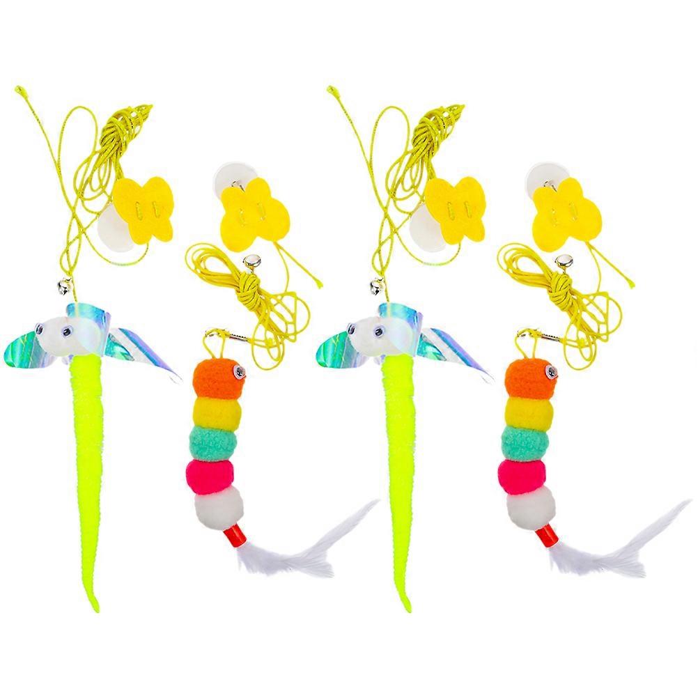 Adjustable Hanging Cat Teaser with Catnip Interactive Playset for Indoor Cats to Encourage Scratching, Biting and Active Play