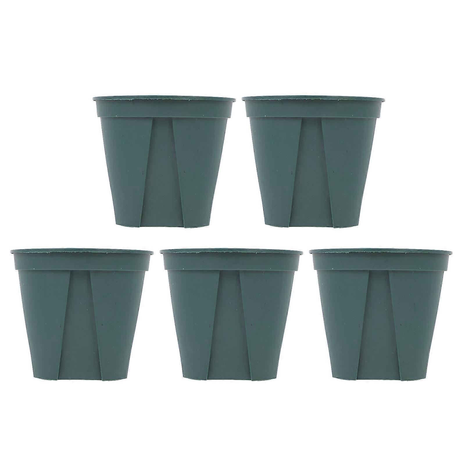Green Root Control Flowerpots Plastic Planter for Gardening 5Pcs Set