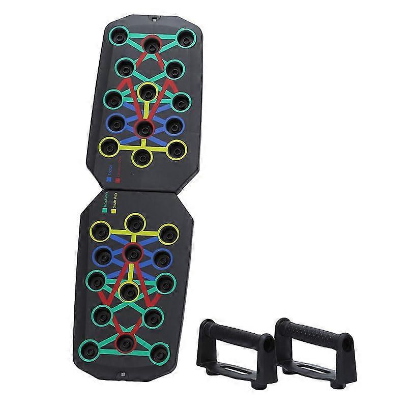 Push Up Board - Large Portable Multifunctional Foldable Push Up Stand with Handles for Strength Training at Home