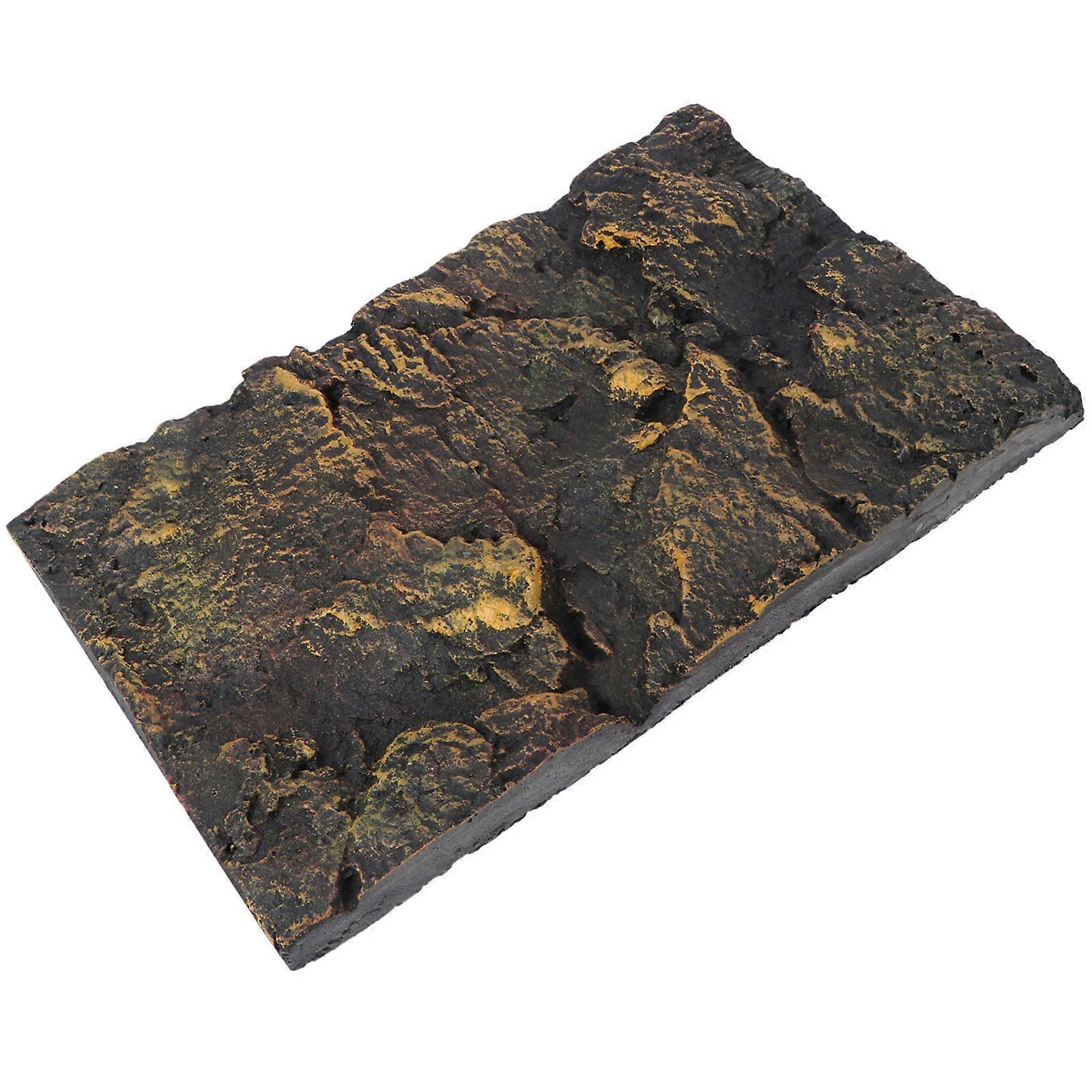 Reptile Background Insert 3D Reptile Tank Background Board Dark Brown 44.50X30.00X4.50CM 1Pack