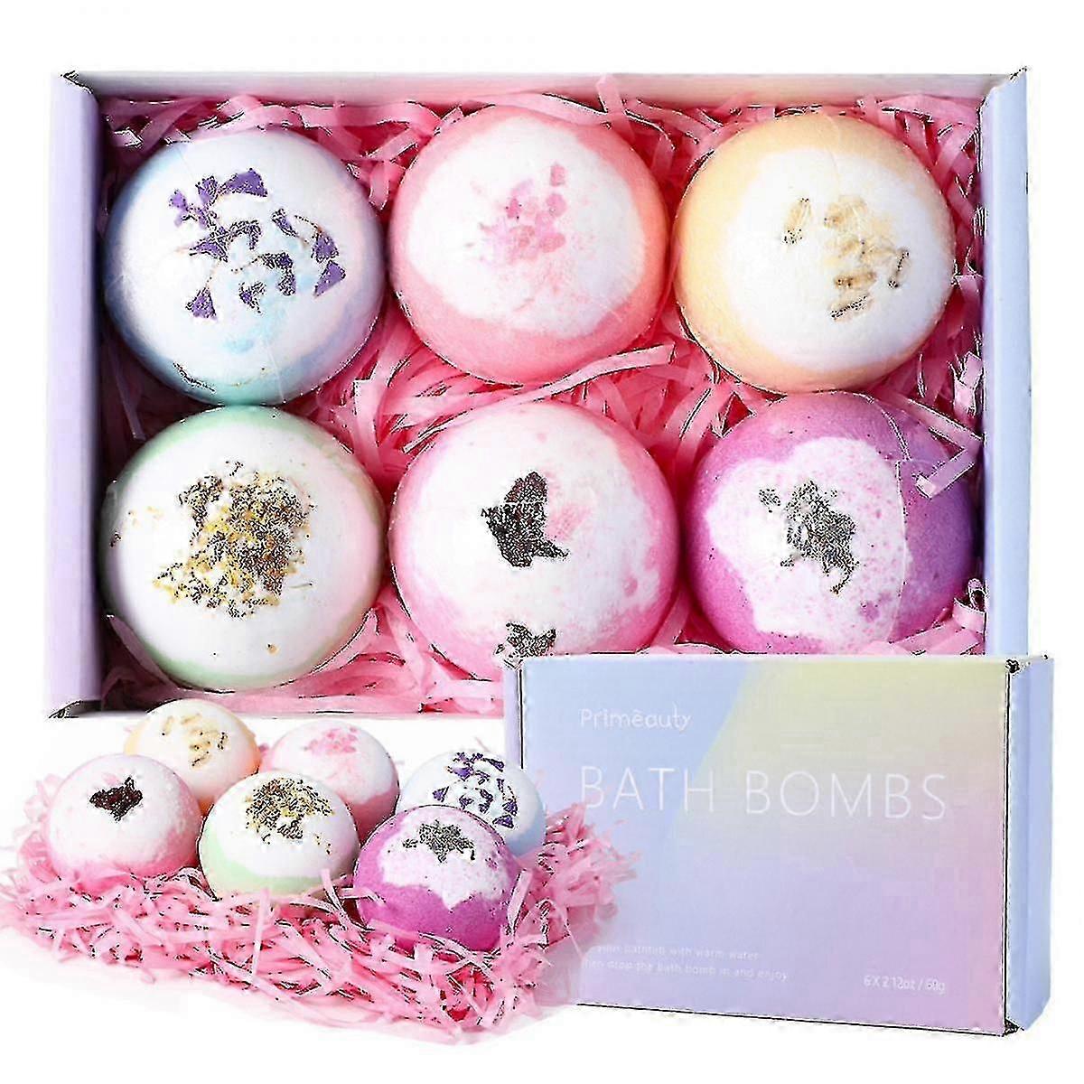 Bath bombs with natural ingredients - produces colorful bubbles that won't stain the tub Moisturizing bath bombs for normal/dry skin