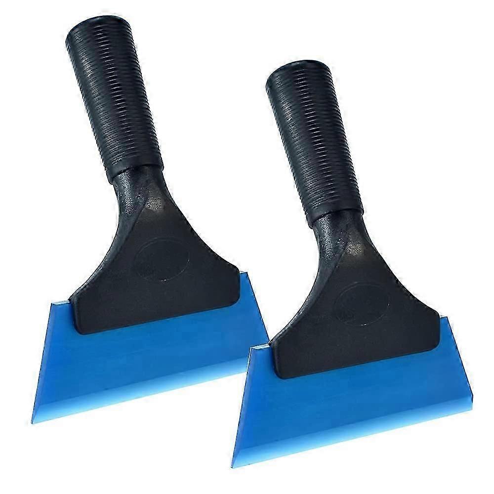 Pack Silicone Squeegee for Tinted Window/Car Sticker/Glass/Mirror/Shower Rubber Scraper (Blue)