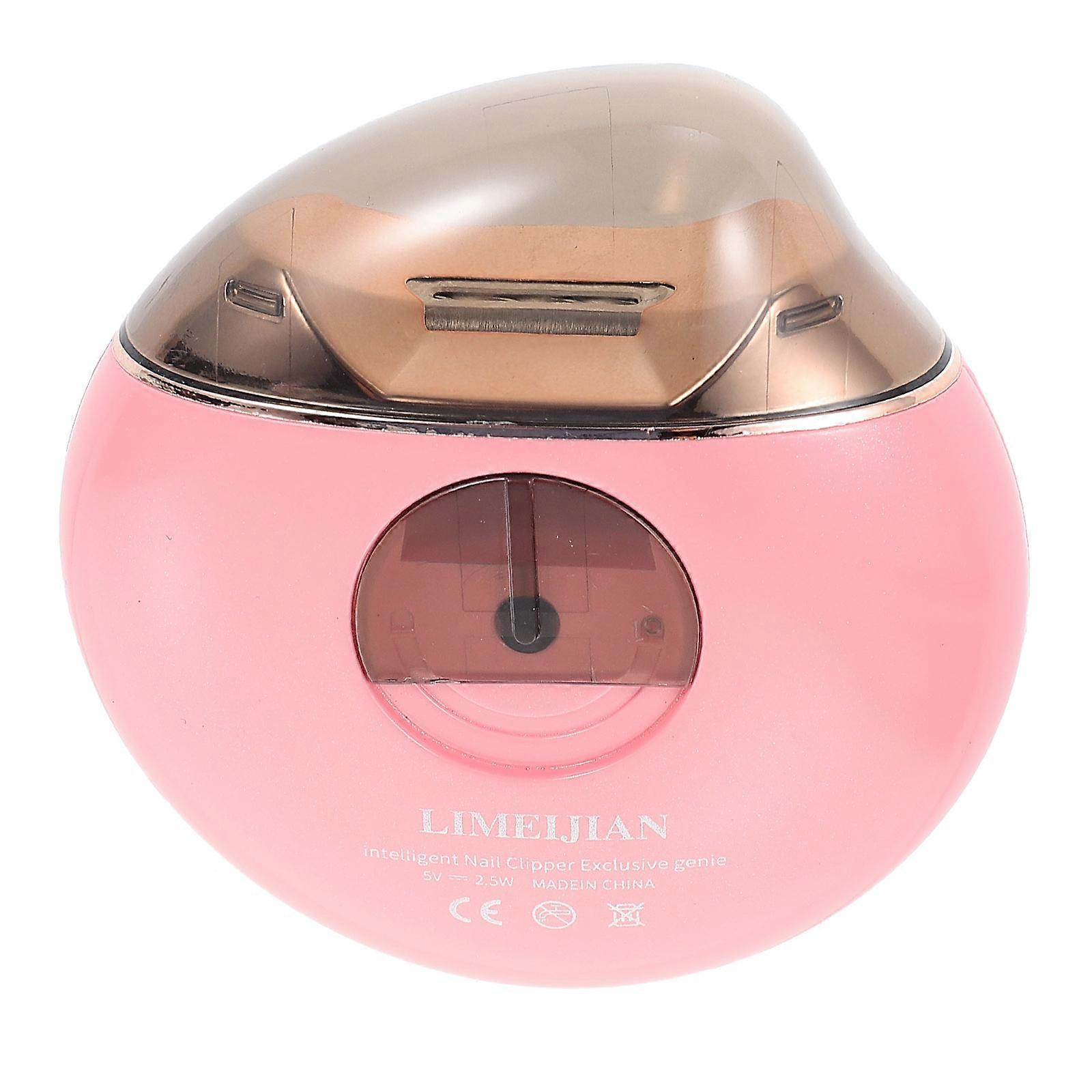 Electric Nail Trimmer For Adults And Elderly Users Simple Shape Design Pink 7.8x8cm Low Noise 2 Months 1Set