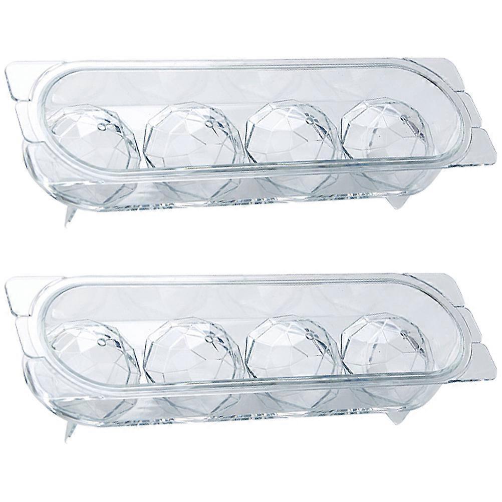 Ice Cube Molds Diamond Shape Diy Mold For Home Use Transparent 27X7.5CM Ice Making Quick Demold 2Pcs
