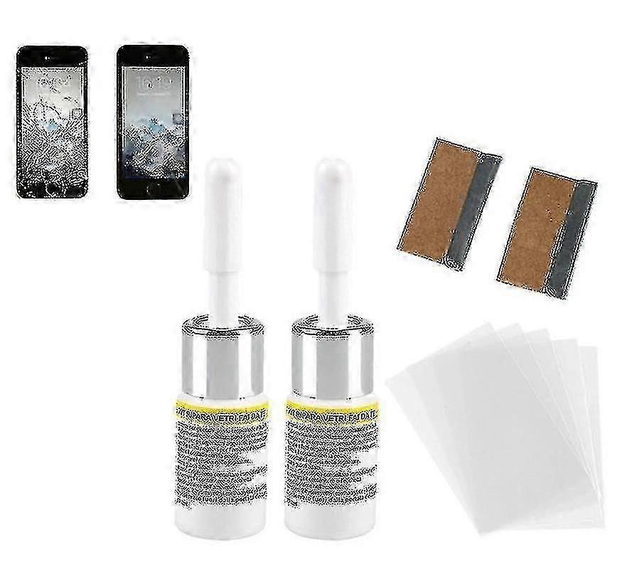 2pcs Phone Screen Crack Repair Kit
